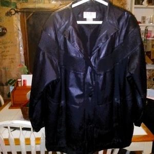 100% leather black vintage jacket /coat